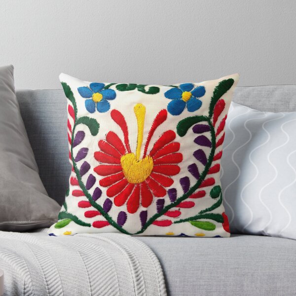 unique embroidered throw pillows