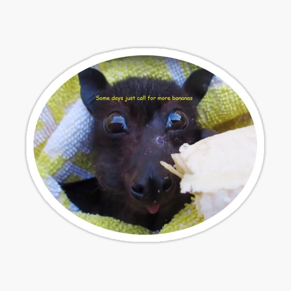 Batzilla - Batties are batty for bananas! Sticker