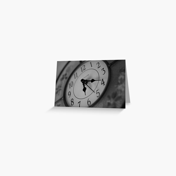 Clock Greeting Card