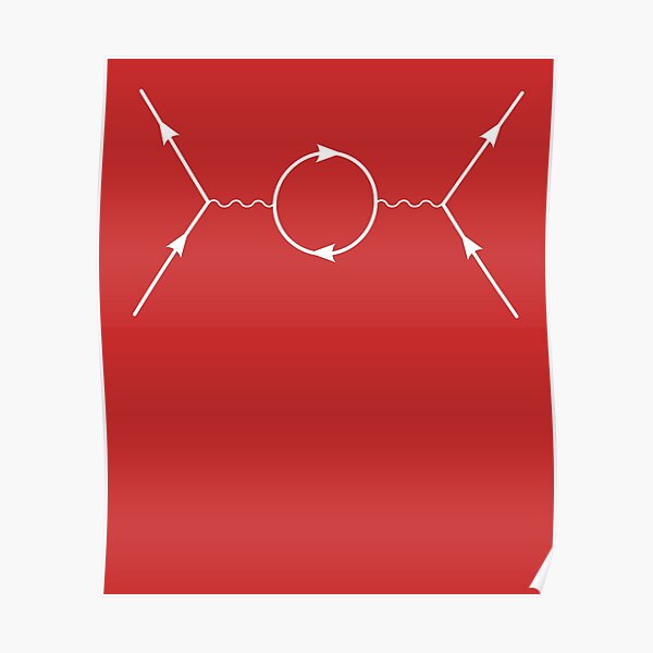 Second Order Feynman Diagram- Particle Physics Poster
