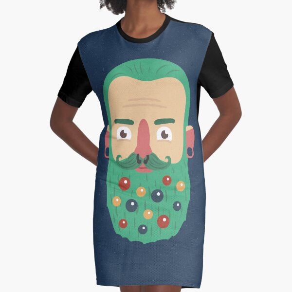Beard Baubles Graphic T-Shirt Dress