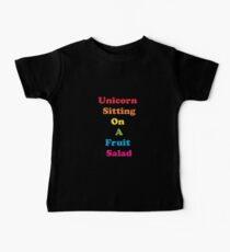 Unicorn Sitting on a Fruit Salad Baby T-Shirt