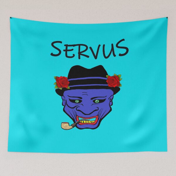 Item preview, Servus Bayern T-Shirt skull felt hat Bavaria fun designed and sold by mickystyle.
