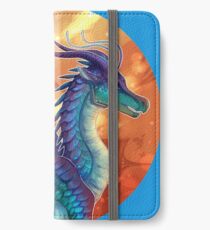 Vinilo o funda para iPhone Alas de fuego - azul