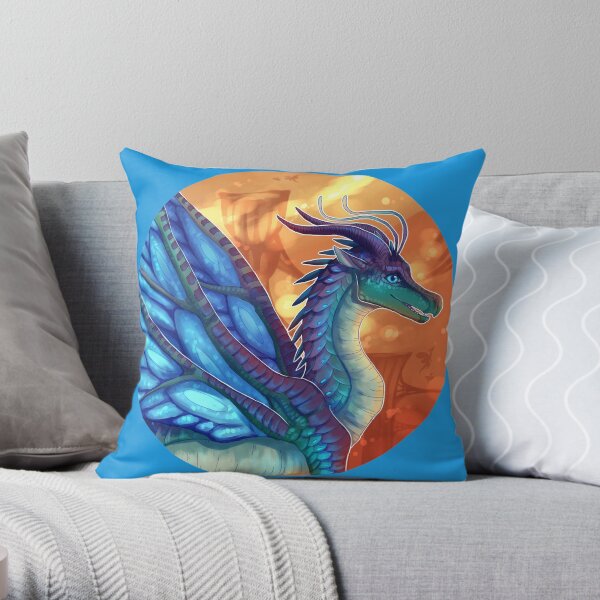 Wings of Fire - Blue Throw Pillow