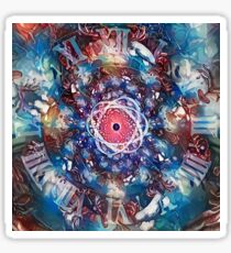 Space, time and atom Sticker