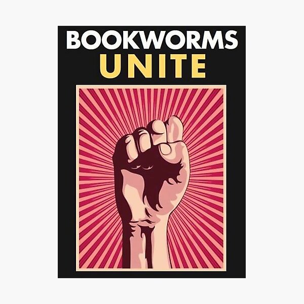 Bookworms Unite! Photographic Print