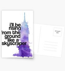 like a skyscraper watercolor Postcards