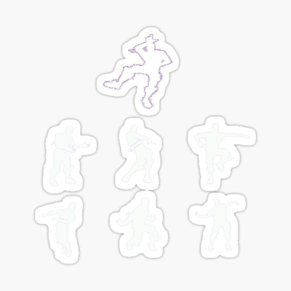 Fortnite Dab Stickers Redbubble - dj trolls me with his op king crab team roblox bubble gum