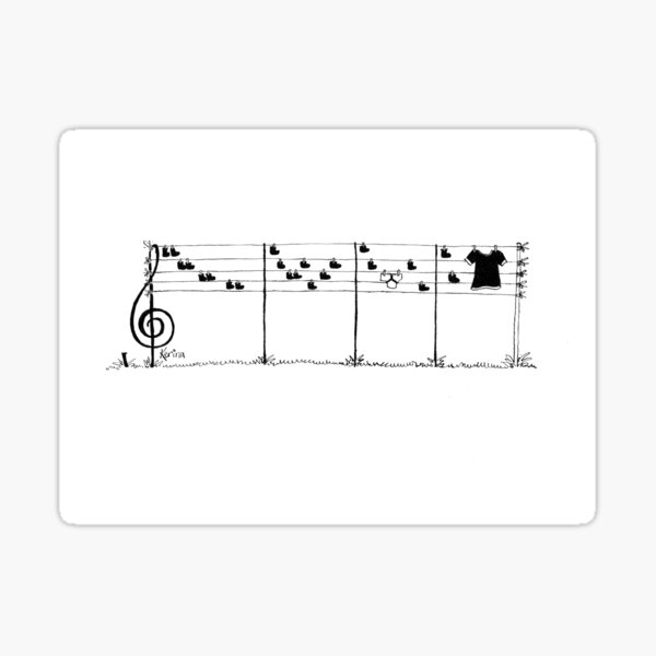 Musician's Washing Line 2 Sticker