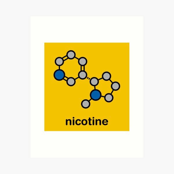 Aperçu de l'œuvre molécule de nicotine créée et vendue par molekuul.