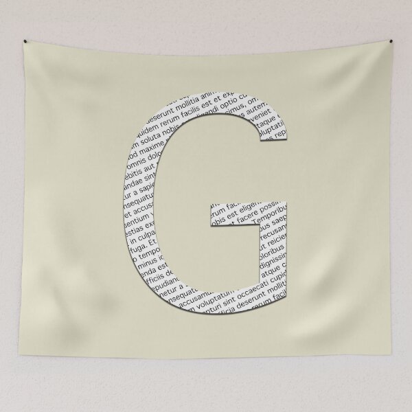 Item preview, G Typographic monogram cutout designed and sold by Emi Yañez.