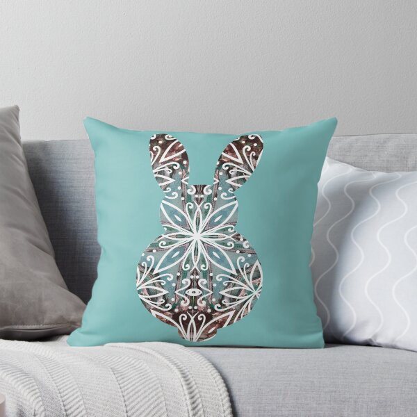 Item preview, Mandala Rabbit Chocolate and Tuquoise designed and sold by lyndseyart.