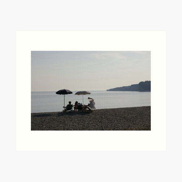 Relaxing at Barry Beach Art Print