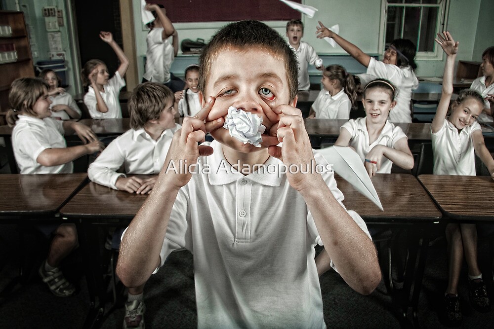 "School Daze - Class Clown (part 2)" by Alicia Adamopoulos | Redbubble