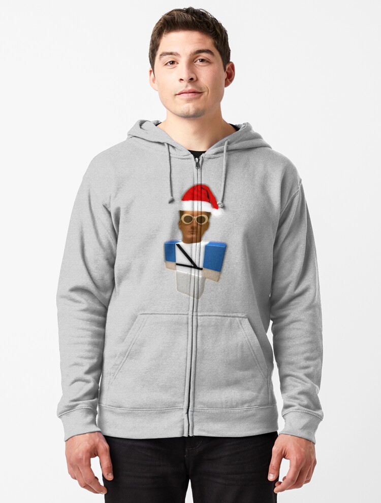 Gucci Gang Christmas Roblox Zipped Hoodie By Justensamson Redbubble - christmas hoodie roblox