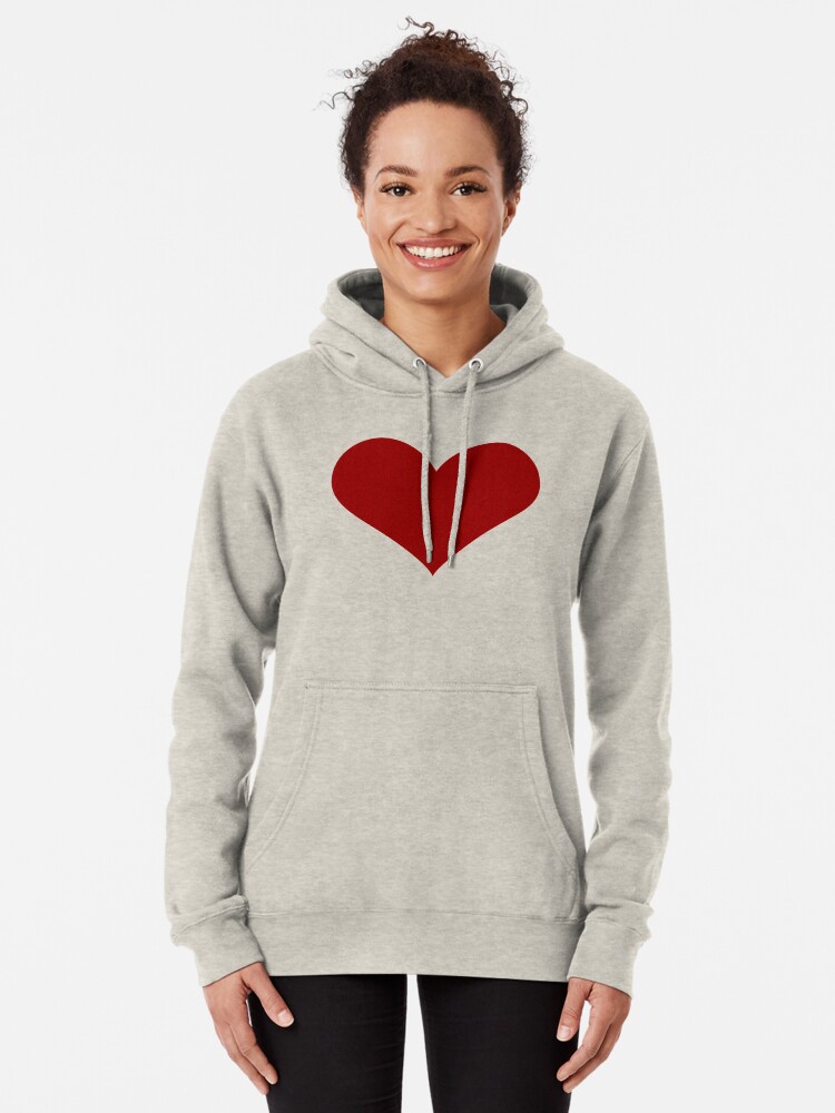 red heart hoodie