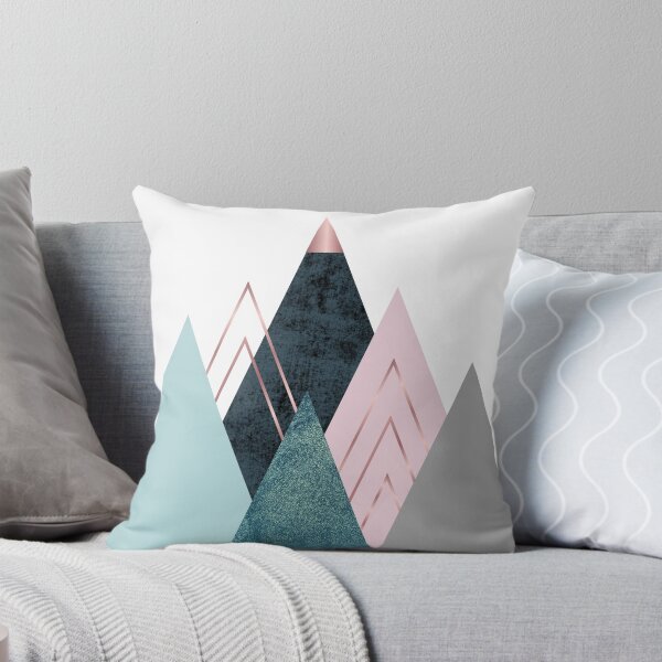 Item preview, Abstract minimalist mountain - Pink, Teal and blue designed and sold by MOKO22.