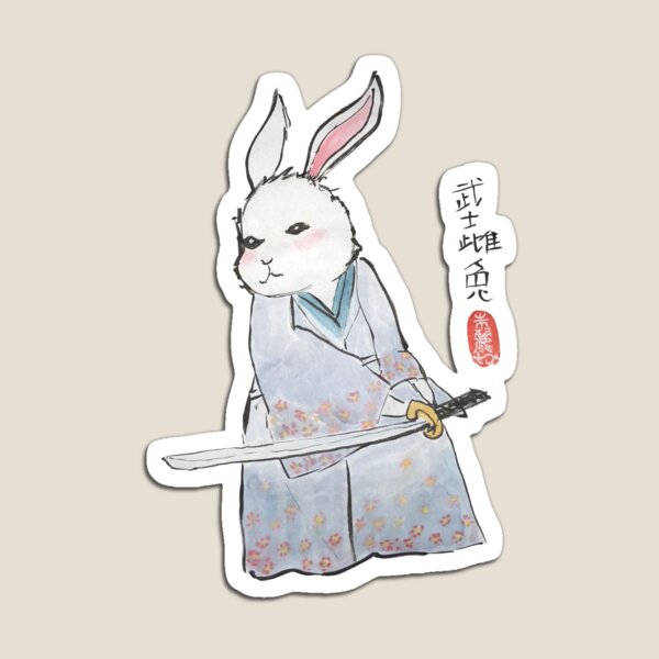 Samurai Bunny Magnet