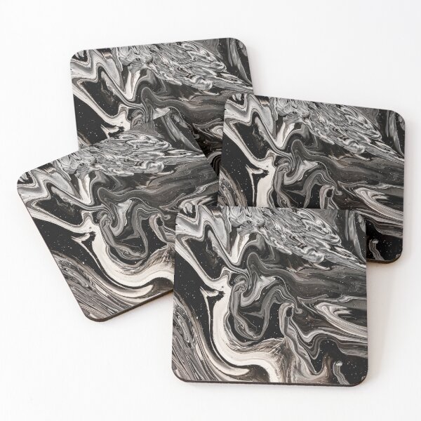 Item preview, Black White Black - Acrylic Pouring designed and sold by fabenfro.