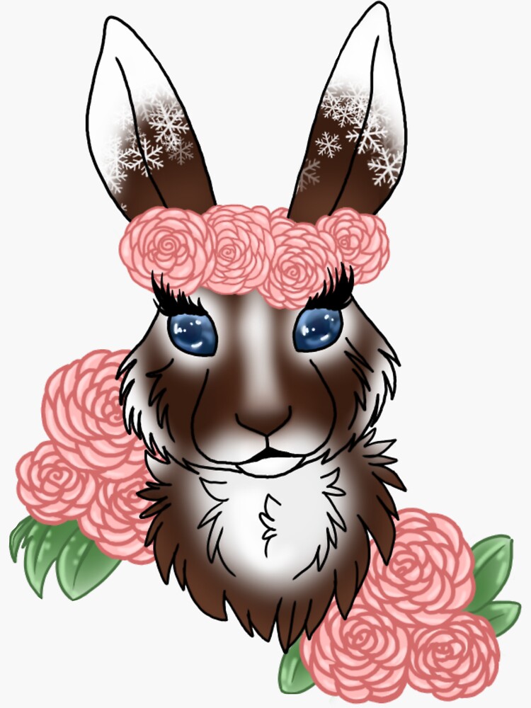 Thumbnail 3 of 3, Sticker, Spring Is to Winter - Bunny designed and sold by klovesbunnies.