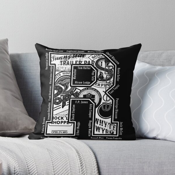 Tout à propos de Riverdale Cluttered "R" (police blanche) Coussin