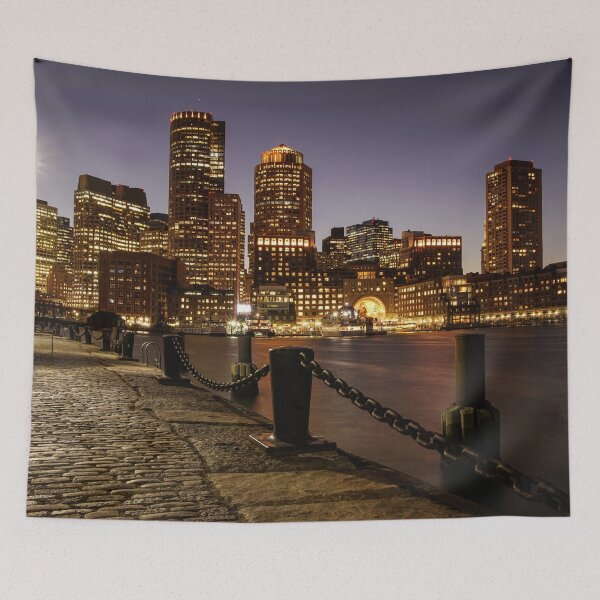 Item preview, Boston pier at night designed and sold by killinsky.