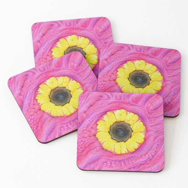 Item preview, Sunflower on pink #DeepDream designed and sold by blackhalt.