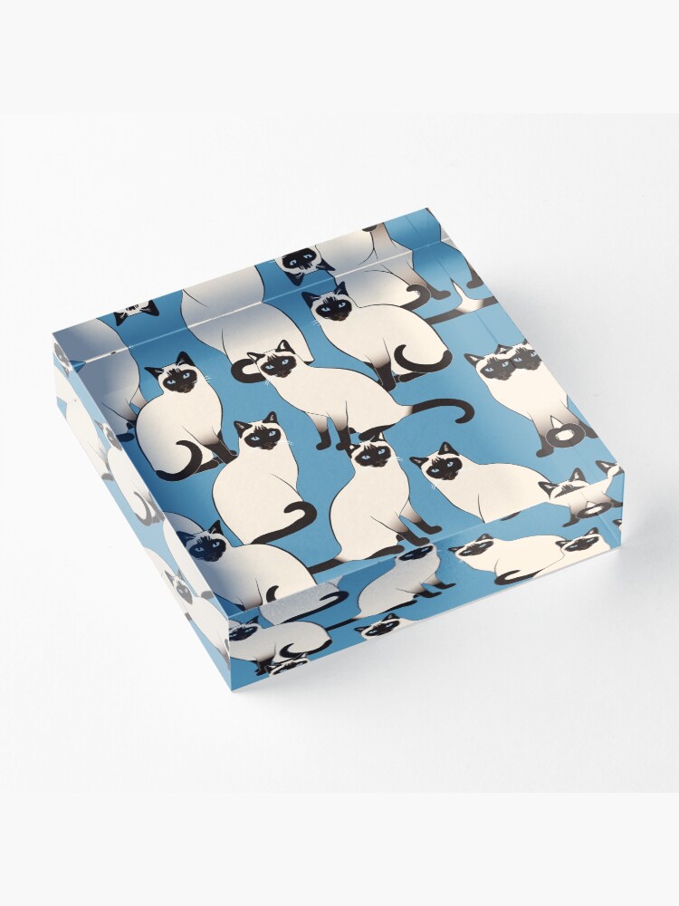 Alternate view of Siamese Cats Looking At You Acrylic Block