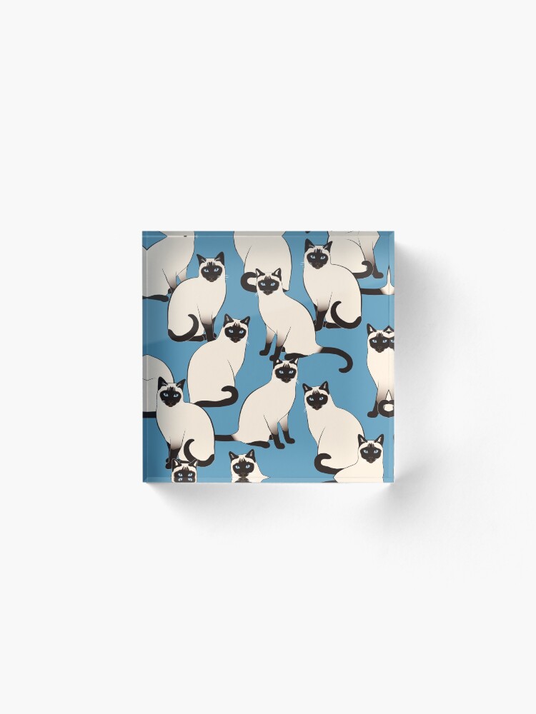 Alternate view of Siamese Cats Looking At You Acrylic Block