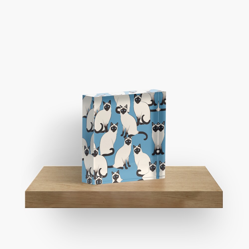 Siamese Cats Looking At You Acrylic Block