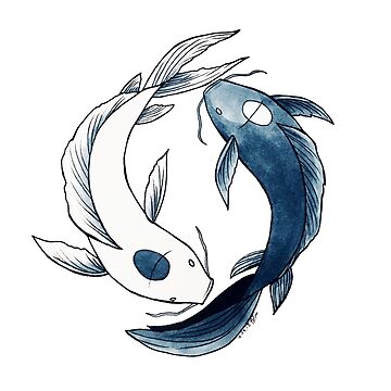 Artwork thumbnail, Tui and La - Yin & Yang Koi by nicoledesigns