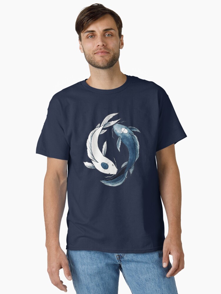 Thumbnail 2 of 7, Classic T-Shirt, Tui and La - Yin & Yang Koi designed and sold by nicoledesigns.