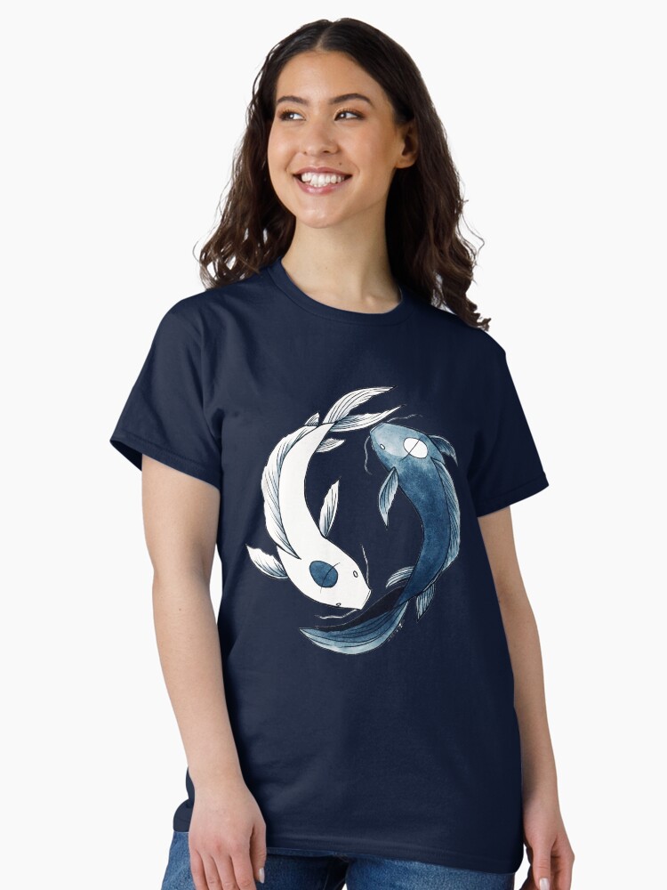 Thumbnail 1 of 7, Classic T-Shirt, Tui and La - Yin & Yang Koi designed and sold by nicoledesigns.