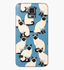 Funda/vinilo para Samsung Galaxy Gatos siameses mirandote