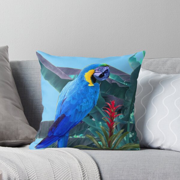 Item preview, PARROJO DE MACAW AZUL EN ÁRBOLES DE BANANO designed and sold by sharlesart.