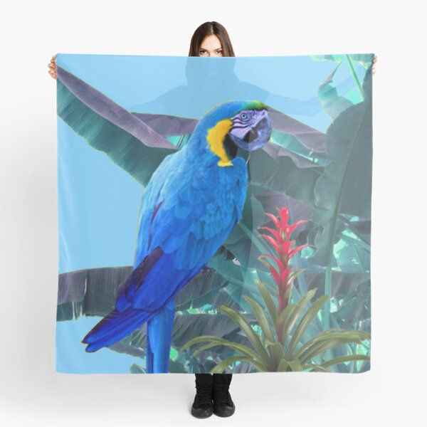 Item preview, BLUE MACAW PARROT IN BANANA TREES  designed and sold by sharlesart.