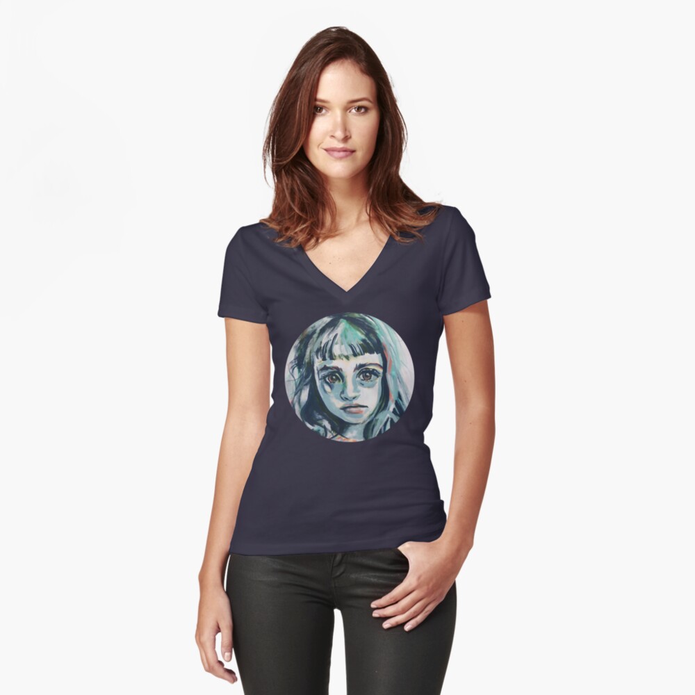 Item preview, Fitted V-Neck T-Shirt designed and sold by ArtsyAnts.