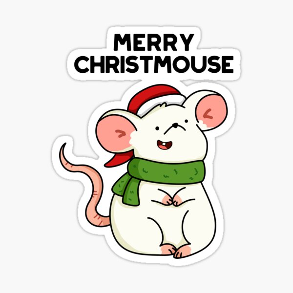 Item preview, Merry Christmouse Christmas Mouse Puns  designed and sold by punnybone.