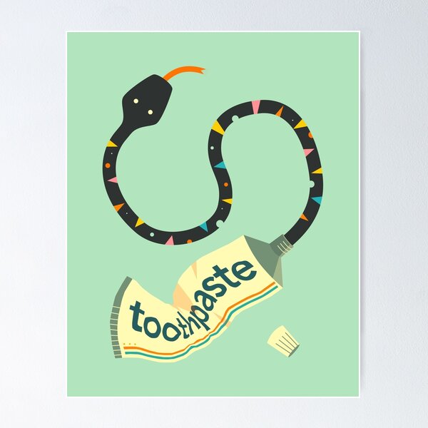 Item preview, TOOTHPASTE SNAKE designed and sold by JazzberryBlue.