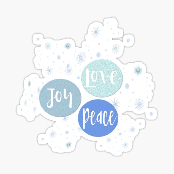 Joy,Love & Peace Bejeweled Sticker