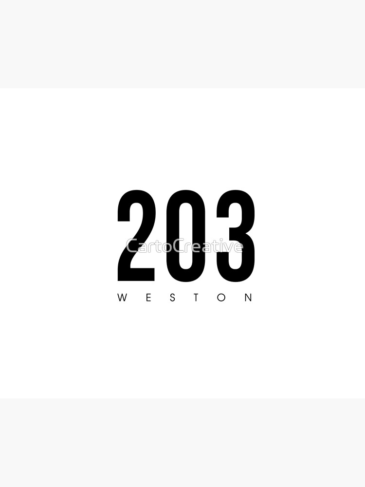 "Weston, CT 203 Area Code design" Poster by CartoCreative Redbubble