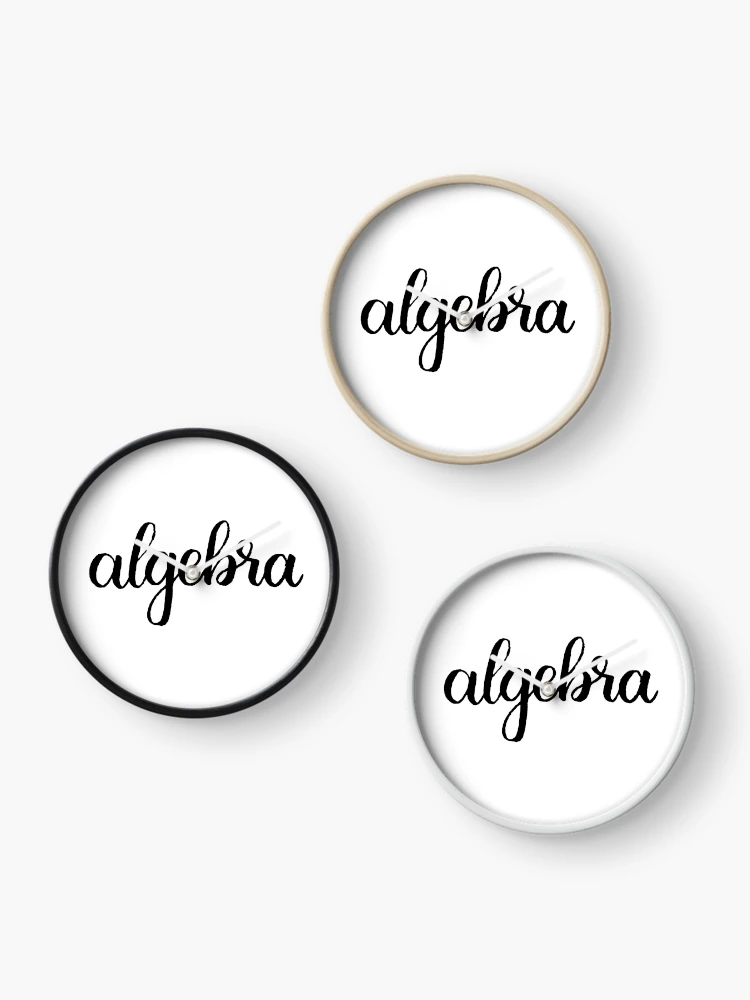 Thumbnail 3 of 4, Clock, Algebra Calligraphy Labels designed and sold by the-bangs.