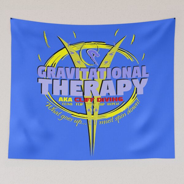 Item preview, Gravitational Therapy - AKA Cliff Diving - Cilmb Flip Twist Rip Repeat - What goes up... must spin down! designed and sold by GR8DZINE.