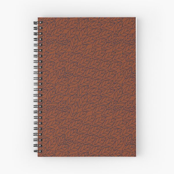 Item preview, Doodle Leaves - Rust and Navy - small pattern designed and sold by BlertaDK.