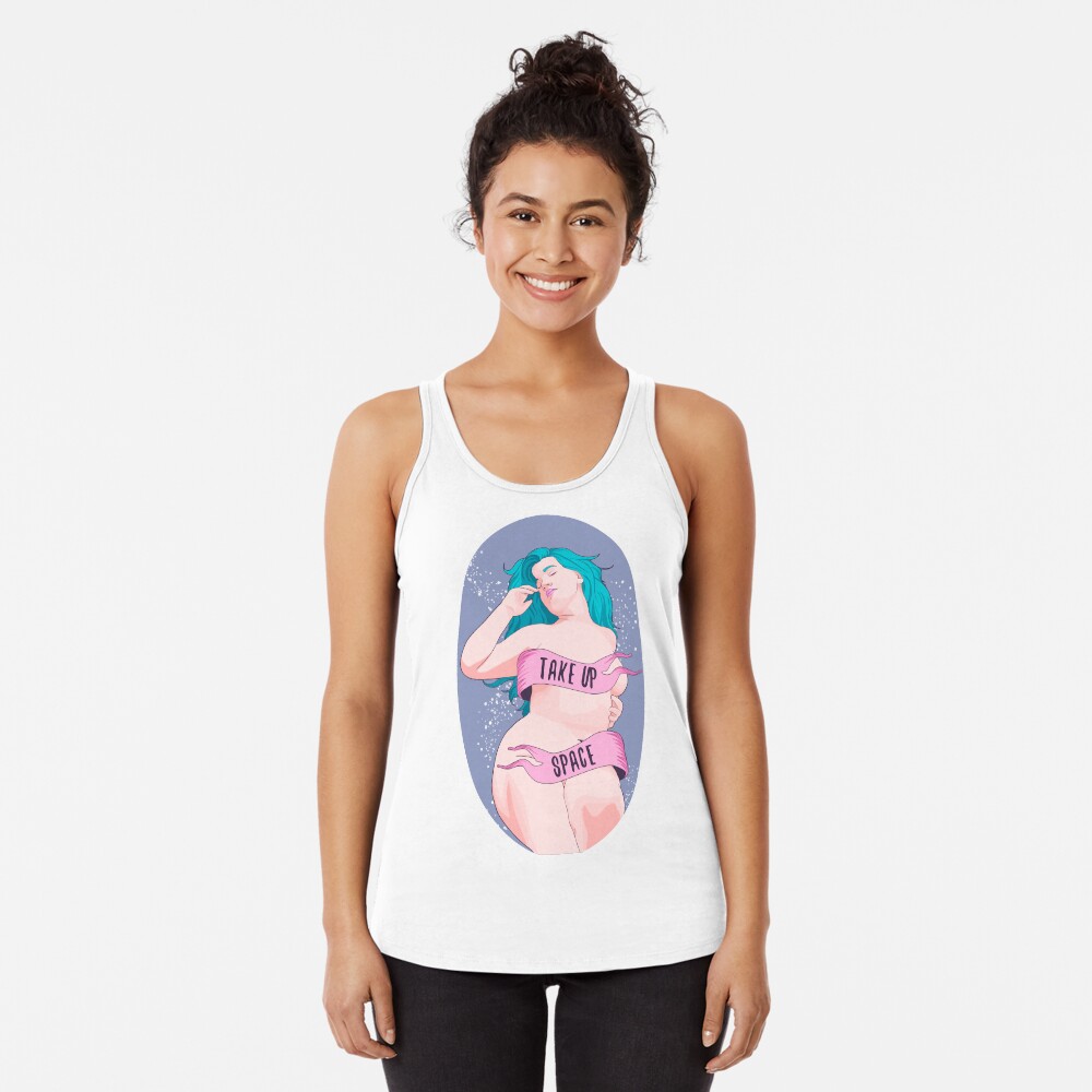 Vista previa del artículo con la obra «Camiseta con espalda nadadora», diseñado y vendido por ohnoballoons.