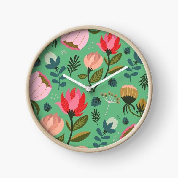Pretty Florals Clock