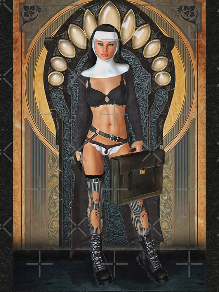 Sexy Goth Nun Tshirt By Loredan Redbubble