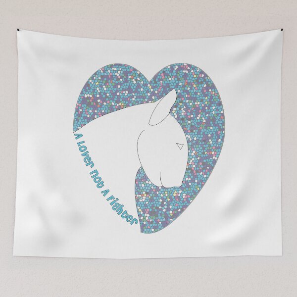 Item preview, "A Lover Not A Fighter" Bull Terrier designed and sold by BulliesRule.