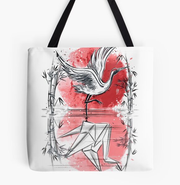 ITH Machine Embroidery Design - Geisha Origami Tote Bag